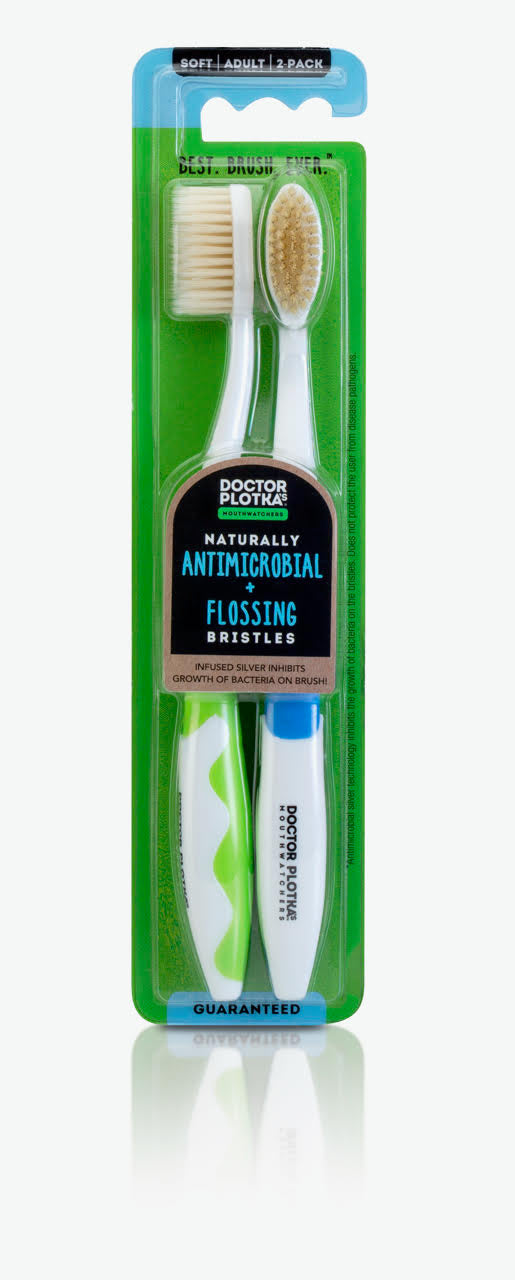 Blue and Green 2-Pack Adult Toothbrush